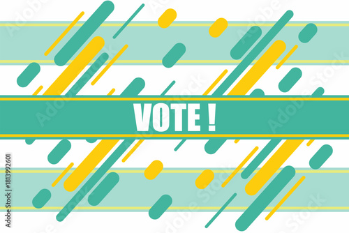 Vector banner. Megaphone with vote speech bubble. Loudspeaker. Banner for business, marketing. Banner design vector illustration.