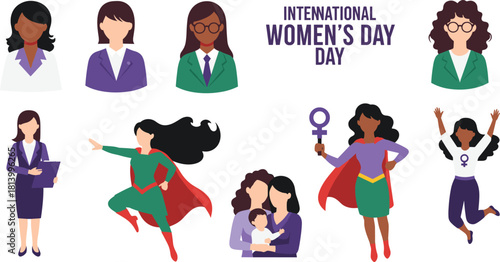 International womens day diverse group of women celebrating empowerment and equality