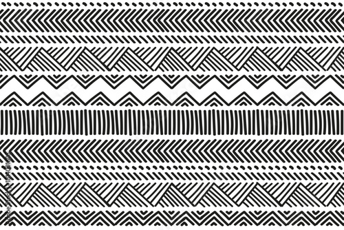 Ethnic seamless vector pattern. Tribal motif, maya, aztec ornament