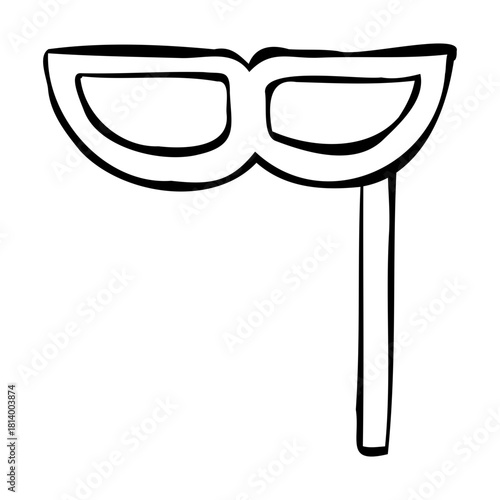 Glasses hand drawn icon