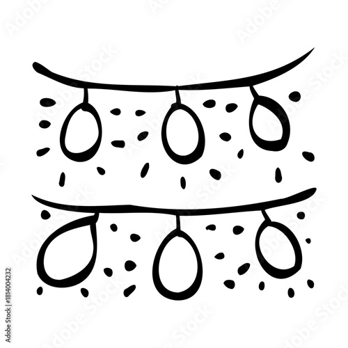 lamp hand drawn icon