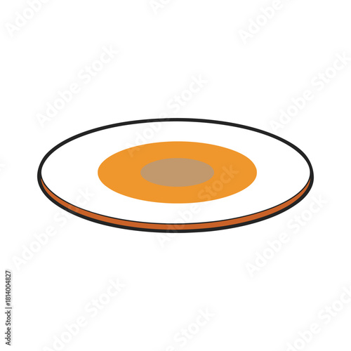 Abstract Circular Shape with Orange and Brown Rings 