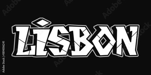 Lisbon street art graffiti lettering typography design