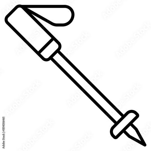 Hiking Stick outline icon