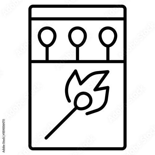 Matchbox outline icon