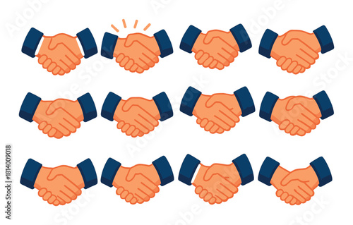 Seamless handshake pattern with highlighted agreement gesture