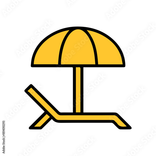 Beach Chair and Umbrella