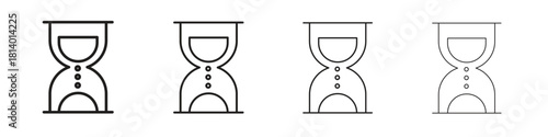 Hourglass end icon set. editable stroke eps 10 vector illustration.
