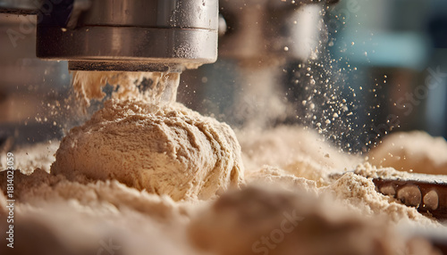 Wallpaper Mural Medium shot focusing on a glutenfree dough kneading machine carefully processing alternative flours to create specialty bread mixtures Torontodigital.ca