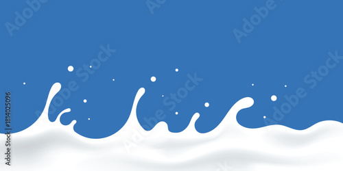 background of pure milk or yogurt forming waves