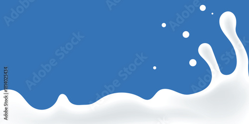 background of pure milk or yogurt forming waves