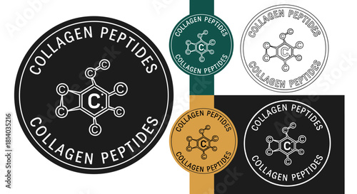 Collagen Peptides Formulation Presentation: Modern Molecular Structure Design for Nutrition, Healthcare, and Beauty Products Marketing with Scientific Precision and Pharmaceutical Industry Appeal(198/