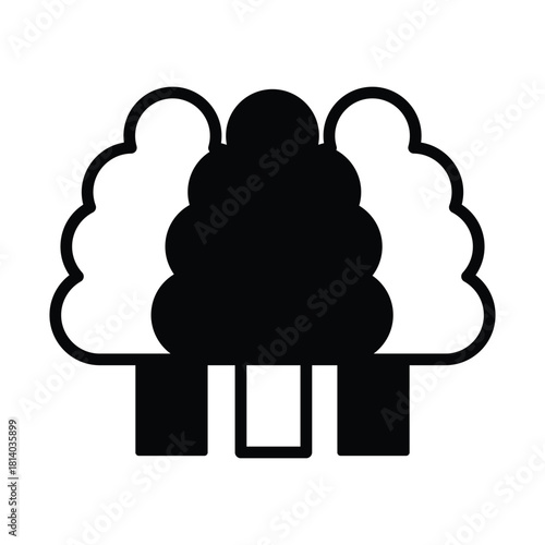 Forest Vector icon which can easily modify or edit