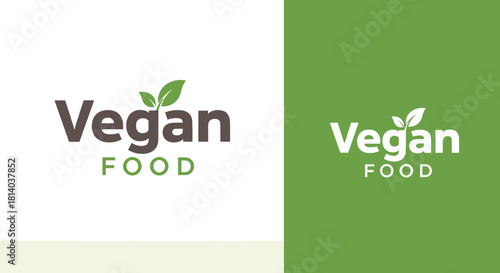 Promoting Vegan Food Options: Fresh Leaf Symbol in Modern Restaurant Branding Demonstrates Healthy Lifestyle & Eco-Friendly Choices for Nutrition Marketing & Sustainable Food Business Presentations, W