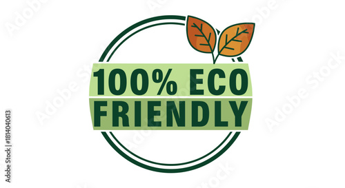 Eco-Friendly Product Emblem Showcasing Sustainability Initiative for Green Business Marketing and Environmental Responsibility, Ideal for Organic Food Promotion or Eco-Conscious Lifestyle Advertising,