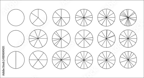 Abstract Circular Data Chart Evolution Progressing Over Time, Representing Gradual Change and Incremental Steps in Business and Finance, Ideal for Presentations, Marketing, and Educational Materials (