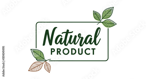 Natural Product Eco-Friendly Label Design Showcasing Organic Quality and Sustainable Practices for Green Marketing, Promoting Wellness, Health, and Environmentally Conscious Choices in Lifestyle Prese