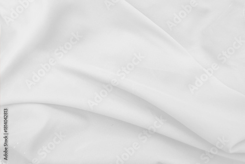Abstract white fabric texture background.White cloth background abstract with soft waves.