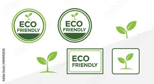 Eco-Friendly Design Elements Promoting Sustainability & Environmental Awareness: Green Seedling Illustrations for Branding, Marketing & Web Design Projects Aimed at Eco-Conscious Consumers. Modern Gra