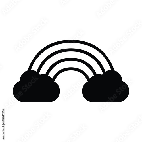 Rainbow Vector icon which can easily modify or edit