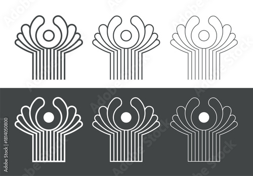 The CIS emblem. The emblem of the Commonwealth of Independent States. An organization for cooperation between the former Soviet Union states.