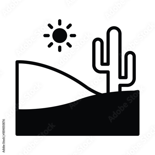Dunes Vector icon which can easily modify or edit
