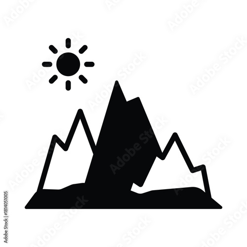 Mountain Range Vector icon which can easily modify or edit