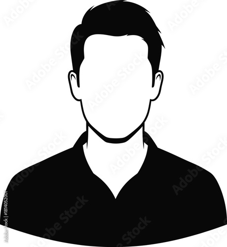 Wallpaper Mural Minimalist male avatar silhouette illustration featuring clean modern vector design for profile picture, user icon, digital identity, branding and professional representation Torontodigital.ca
