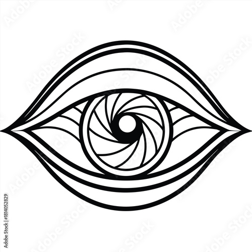 A vibrant vector of the ocular muscles surrounding the eye, illustrating eye movement and vision anatomy.