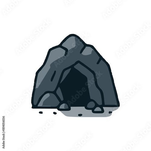 vector illustration of a cave