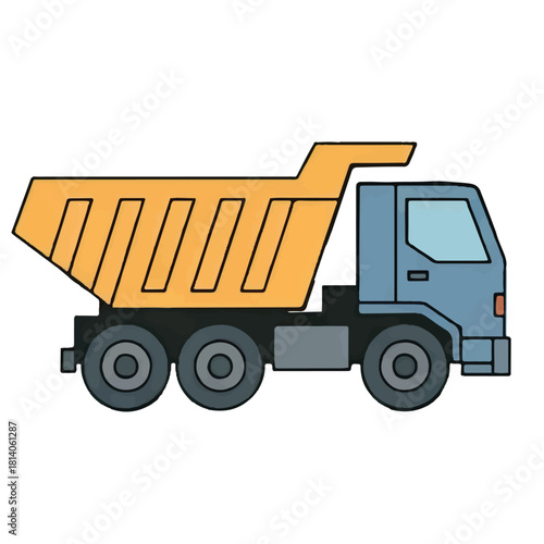 Orange and Gray Transit Mixer Lorry