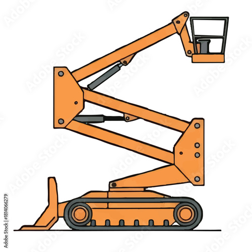 Cartoon Style Earth Mover and Digger Vehicle