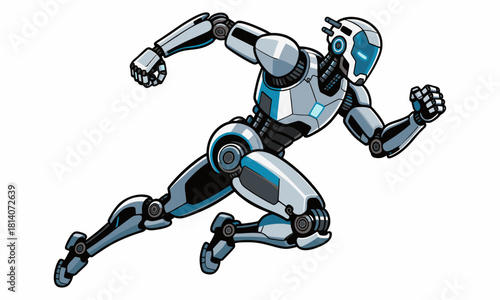 Illustration of a futuristic humanoid robot