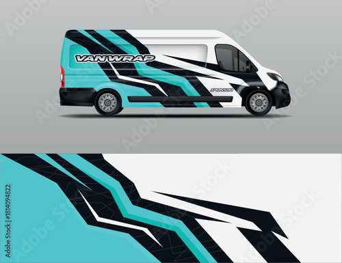 Van wrap design vector