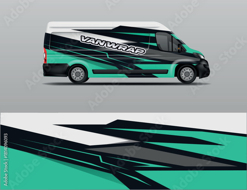 Van wrap design vector