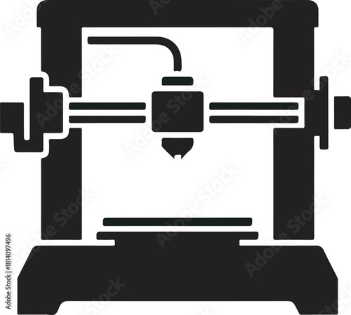 Modern 3D printer creating an object with precision and innovation