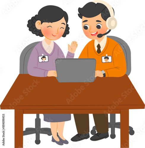 business people working together