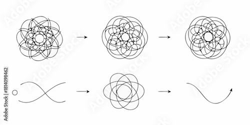 Abstract geometric transformations and evolving patterns