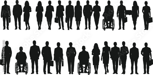 Rabbit and Bunny Vector Silhouette Set; Different Poses of Wild and Domestic Animals for Easter, Spring, Nature, Pet, and Cute Animal Design Elements