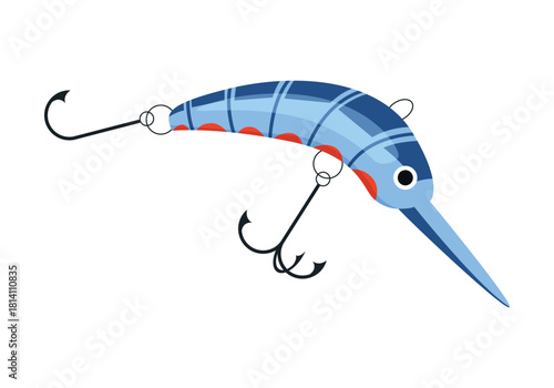 This vibrant, shrimpshaped fishing lure has been expertly crafted to effectively catch a variety of fish species