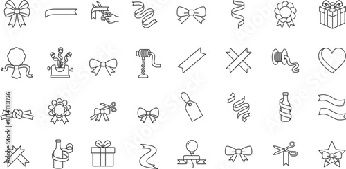 Line Art: Gift Wrapping Icon