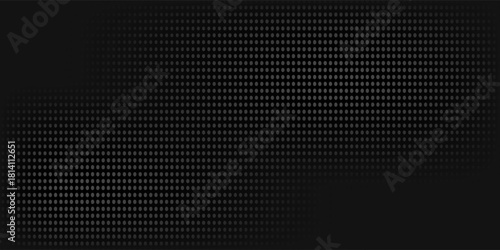 Dot white black wave technology texture background. Abstract big data digital concept. 3d rendering.