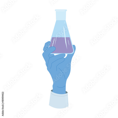 A hand grips a test tube filled with vibrant liquid, symbolizing the essence of scientific exploration