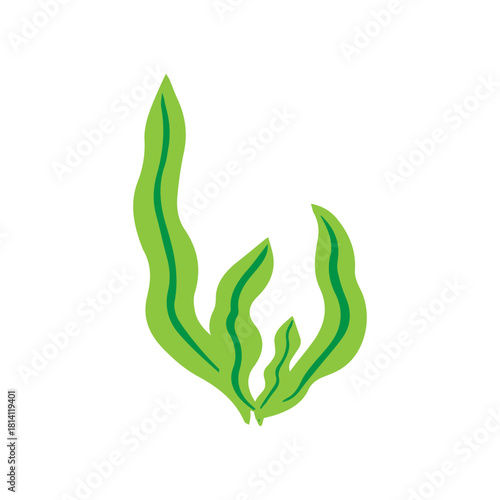Stylized Aquatic Algae Plant