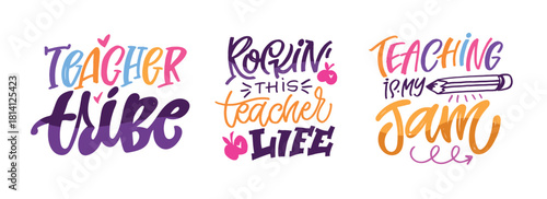 Funny hand drawn doodle lettering quote about Teaching. Lettering for t-shirt design, mug print, bag print, clothes fashion. 100% hand drawn vector image.