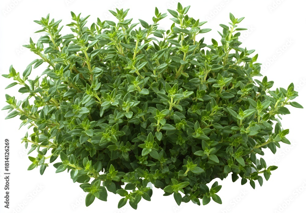 Obraz premium Fresh Thyme Herb Bush in Simple Still