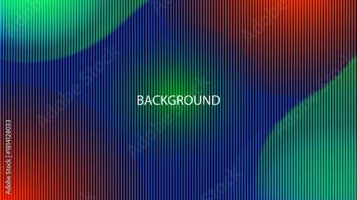 Abstract background with vibrant red, green, and blue color gradients and a vertical line pattern.