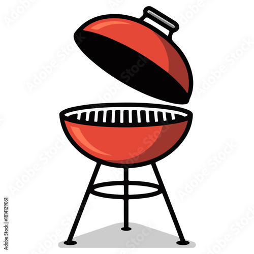 Grilled BBQ food is a competition for the best team design symbol on fire, Barbecue grill on the grill.