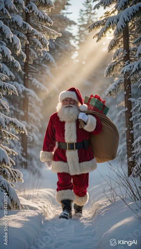 Christmas, Santa, winter, Claus, Santa Claus, cartoon, snow, holiday, winter, gift, Xmas, festive snowman, card, happy, presents