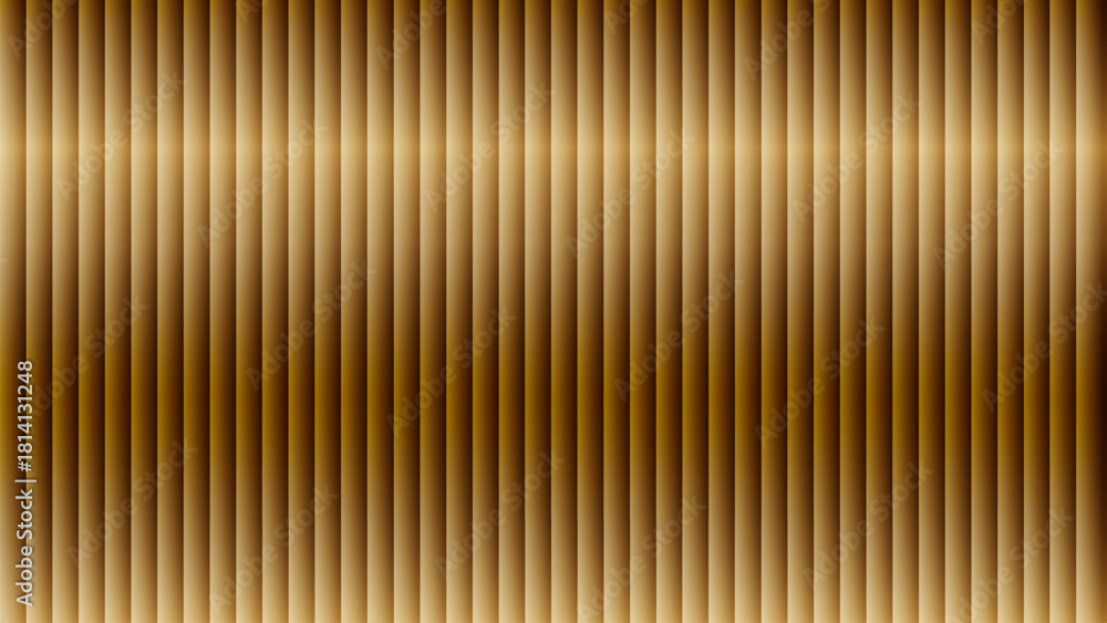 Fototapeta premium Abstract background of shiny golden vertical stripes with a metallic sheen and gradient.